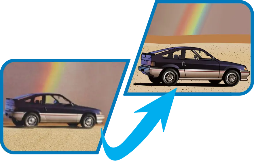car convert jpg to vector