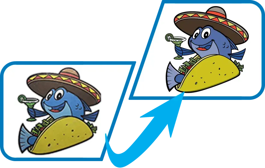 fish convert jpg to vector