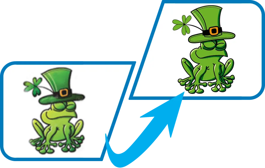 frog convert jpg to vector