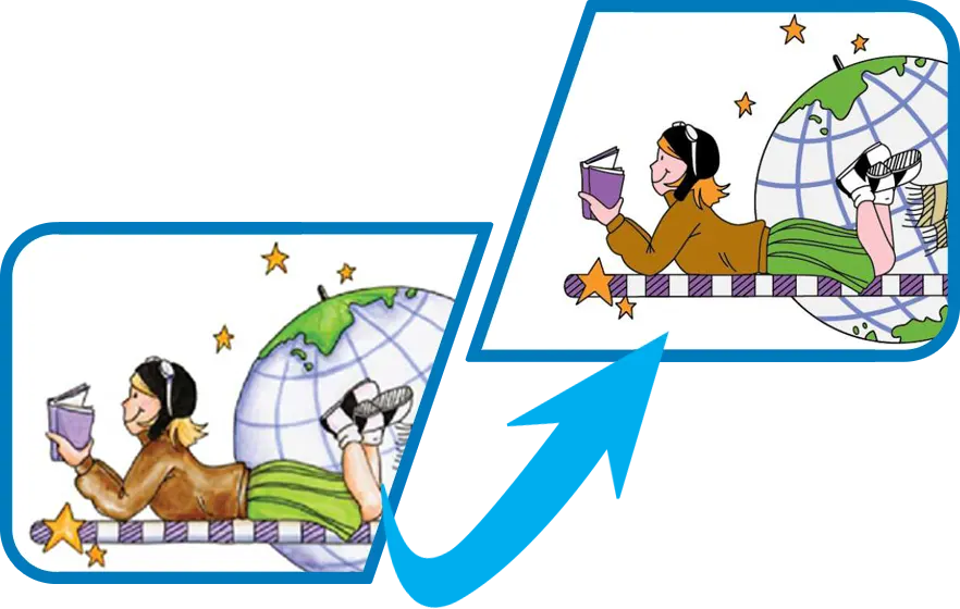 girlreading convert jpg to vector