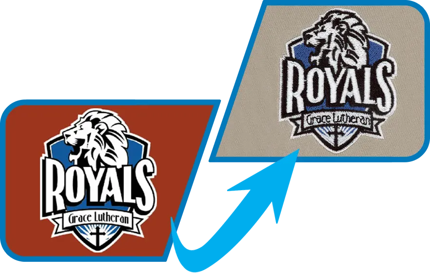 lion mascot embroidery digitized