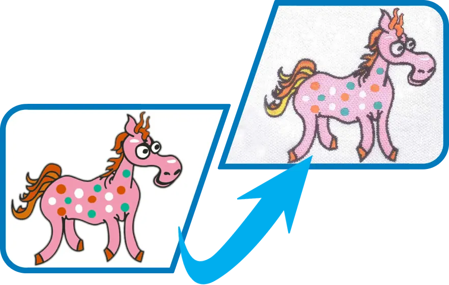 pony embroidery digitized