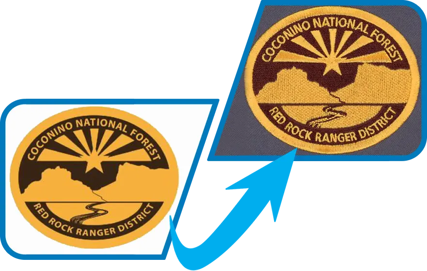 ranger digitized to embroidery
