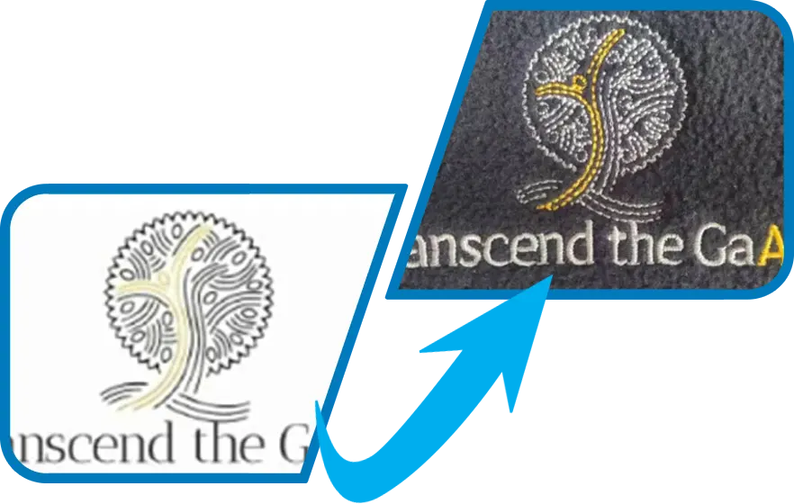 tree logo embroidery digitize